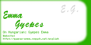 emma gyepes business card